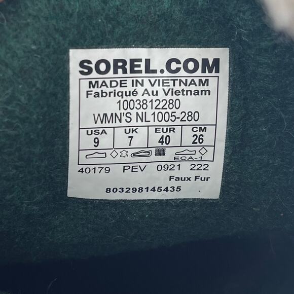 Sorel Women's 9 Cream Leather Caribou Waterproof Winter Lined Insulated Boots - Picture 8 of 8